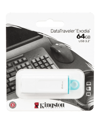 PENDRIVE KINGSTON 64GB USB3.2 EXODIA BLANCO / KC-U2G64-5R