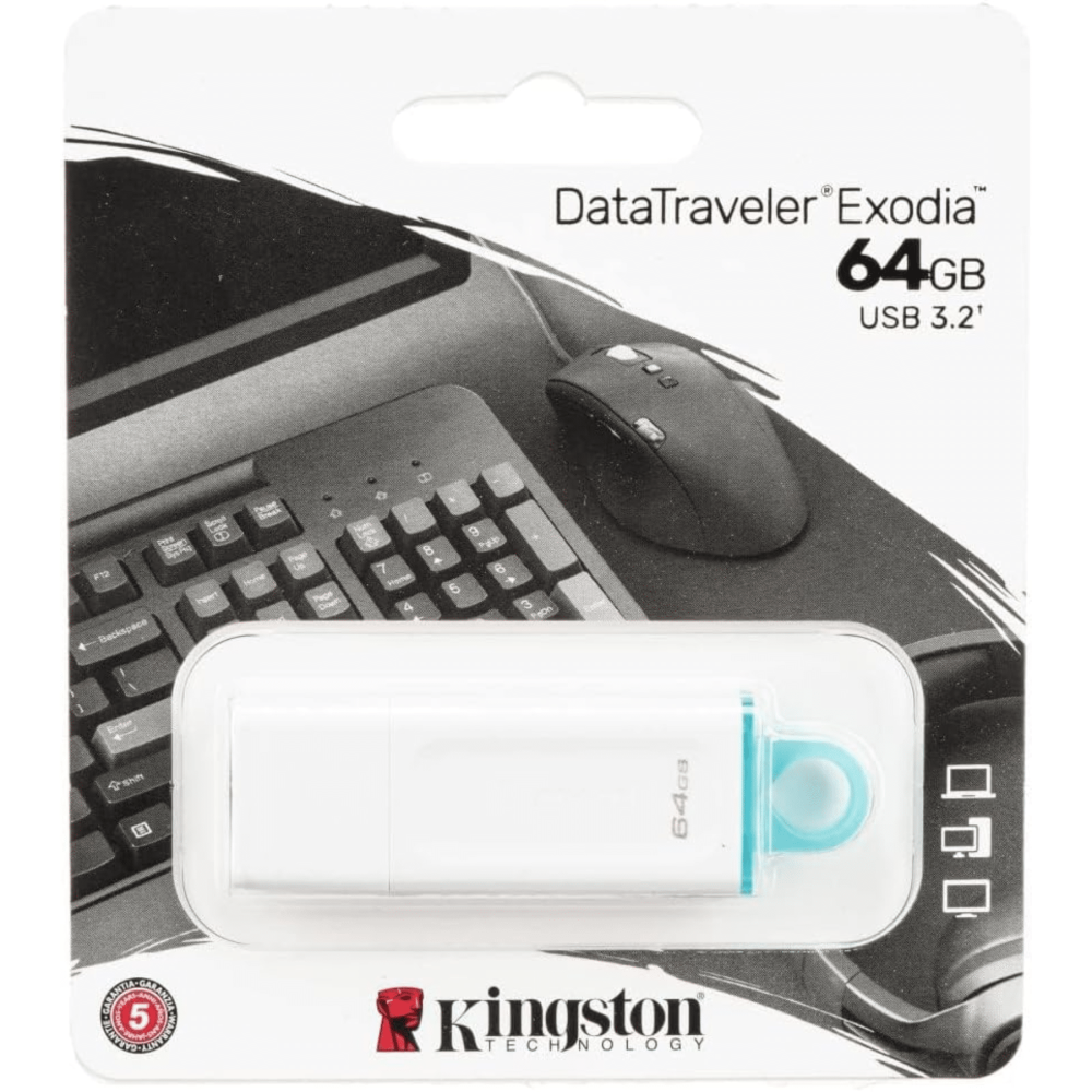 PENDRIVE KINGSTON 64GB USB3.2 EXODIA BLANCO / KC-U2G64-5R