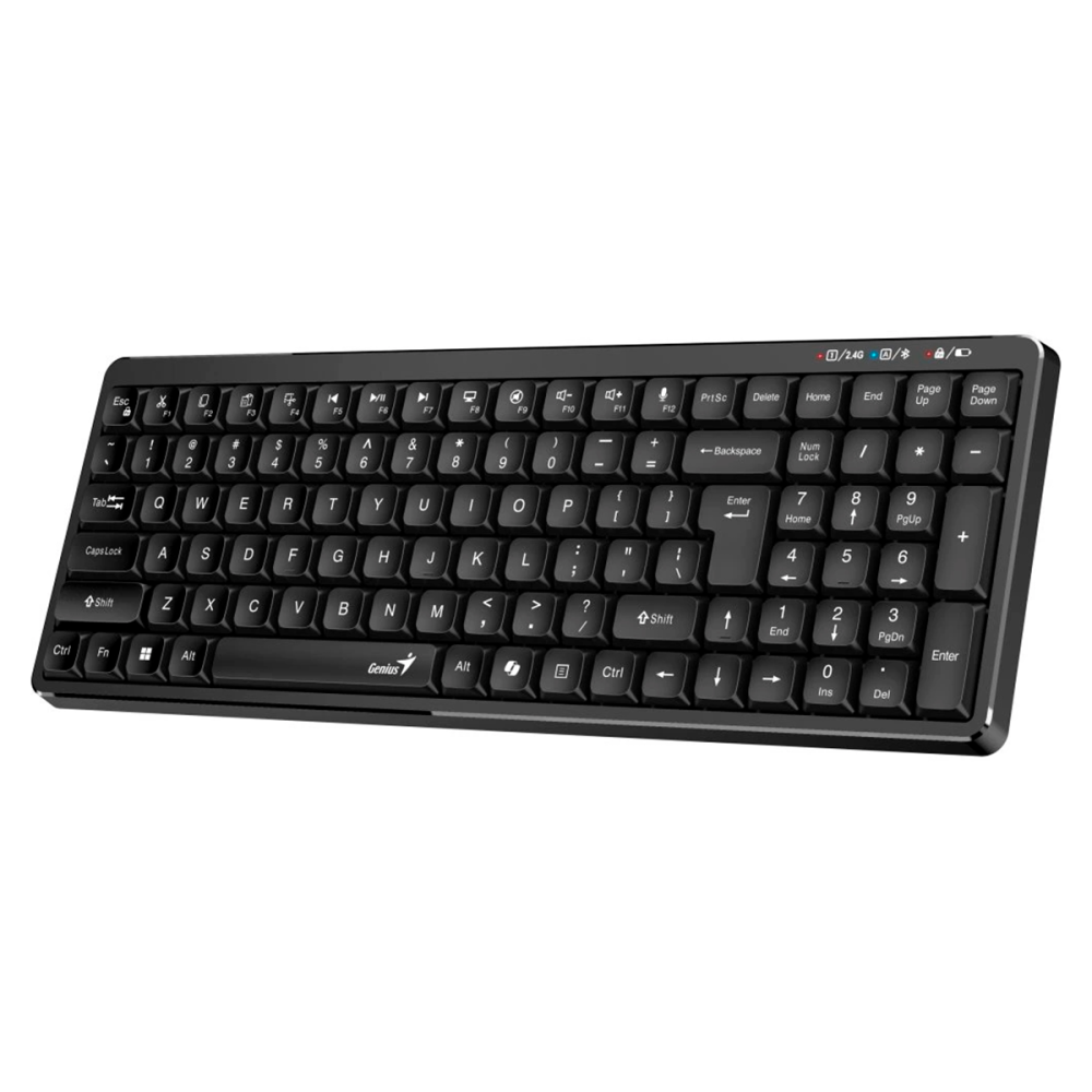 TECLADO BLUETOOTH GENIUS Q7100B NEGRO + WIRELESS  2.4Hz + COPILOT / 31320005401