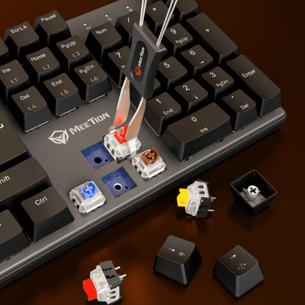 TECLADO MECANICO MEETION MT-MK009 RD HOTSWAP MECH NEGRO