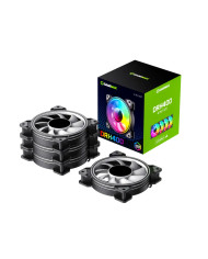 VENTILADOR KIT GAMEMAX 4-EN-1 DRH400 4x120MM ARGB LED PWM RF REMOTE