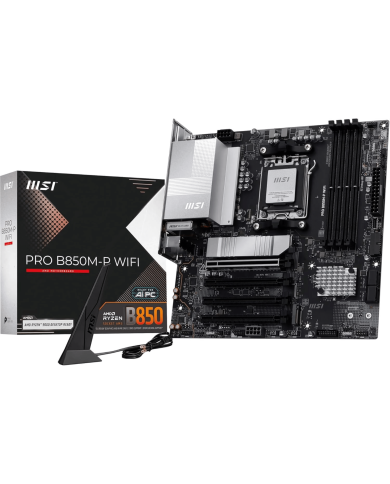 MAINBOARD GAMER MSI PRO B850M-P WIFI AM5 DDR5 R9000_READY WIFI7 BLUETOOTH 5,4 5G_LAN