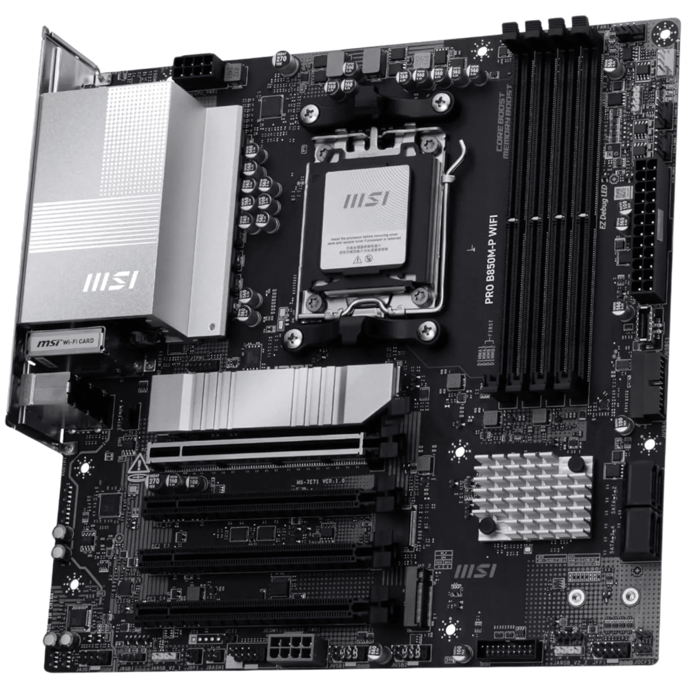 MAINBOARD GAMER MSI PRO B850M-P WIFI AM5 DDR5 R9000_READY WIFI7 BLUETOOTH 5,4 5G_LAN