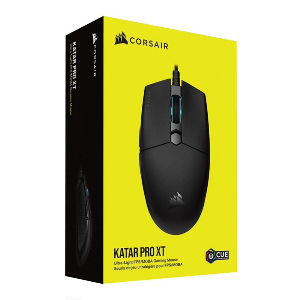 MOUSE CORSAIR KATAR PRO XT NEGRO CUE ULTRA-LIGHT FPS 18,000DPI / CH-930C111-NA