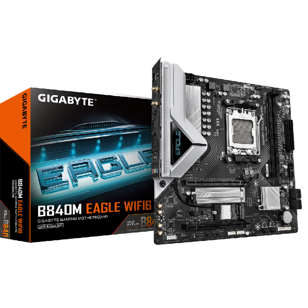 MAINBOARD GAMER GIGABYTE B840M EAGLE WIFI6 AM5 2DDR5 MICROATX