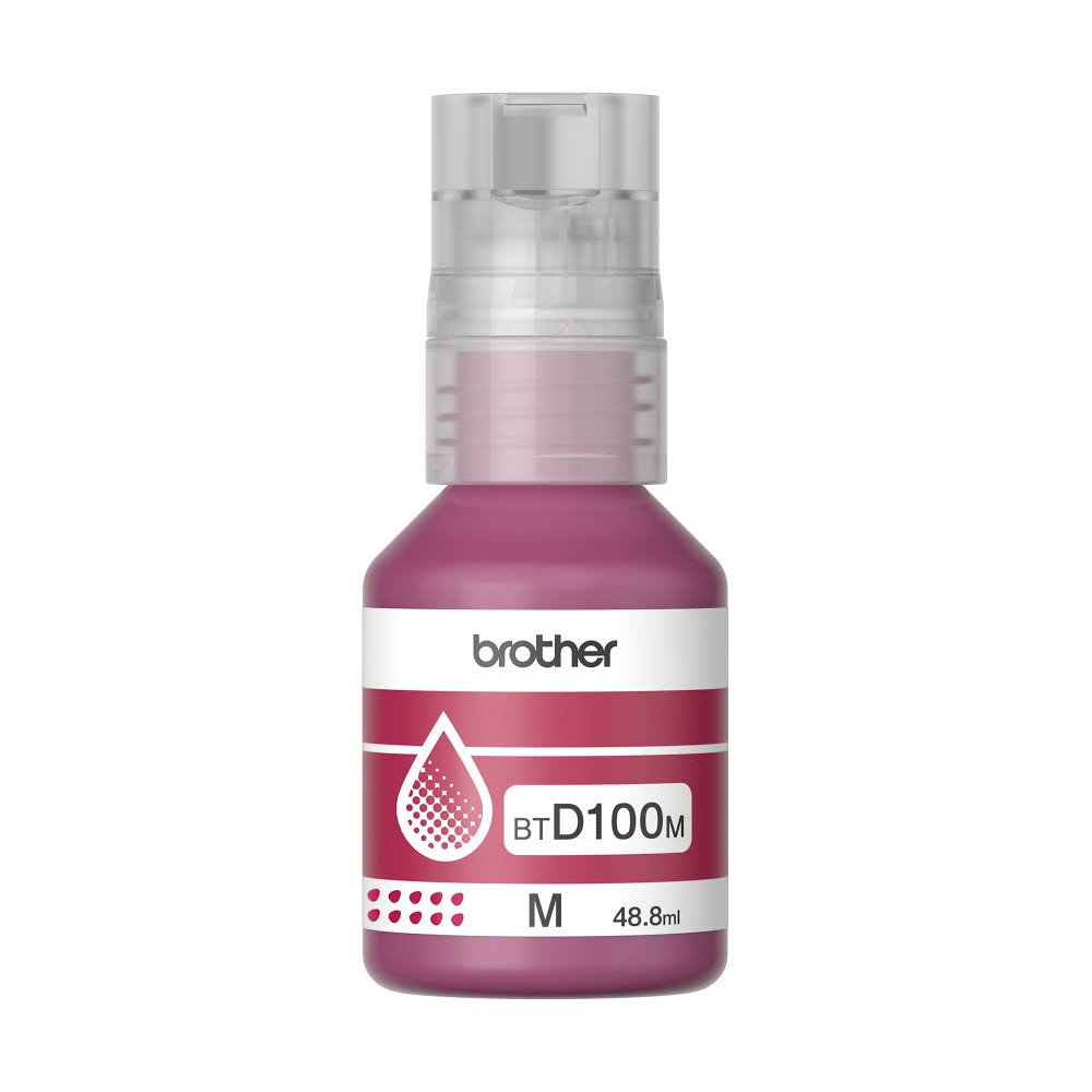 TINTA BROTHER BTD100M MAGENTA 48.8ml 5000 pag (T310/T510W/T710W/T810W/T910DW)