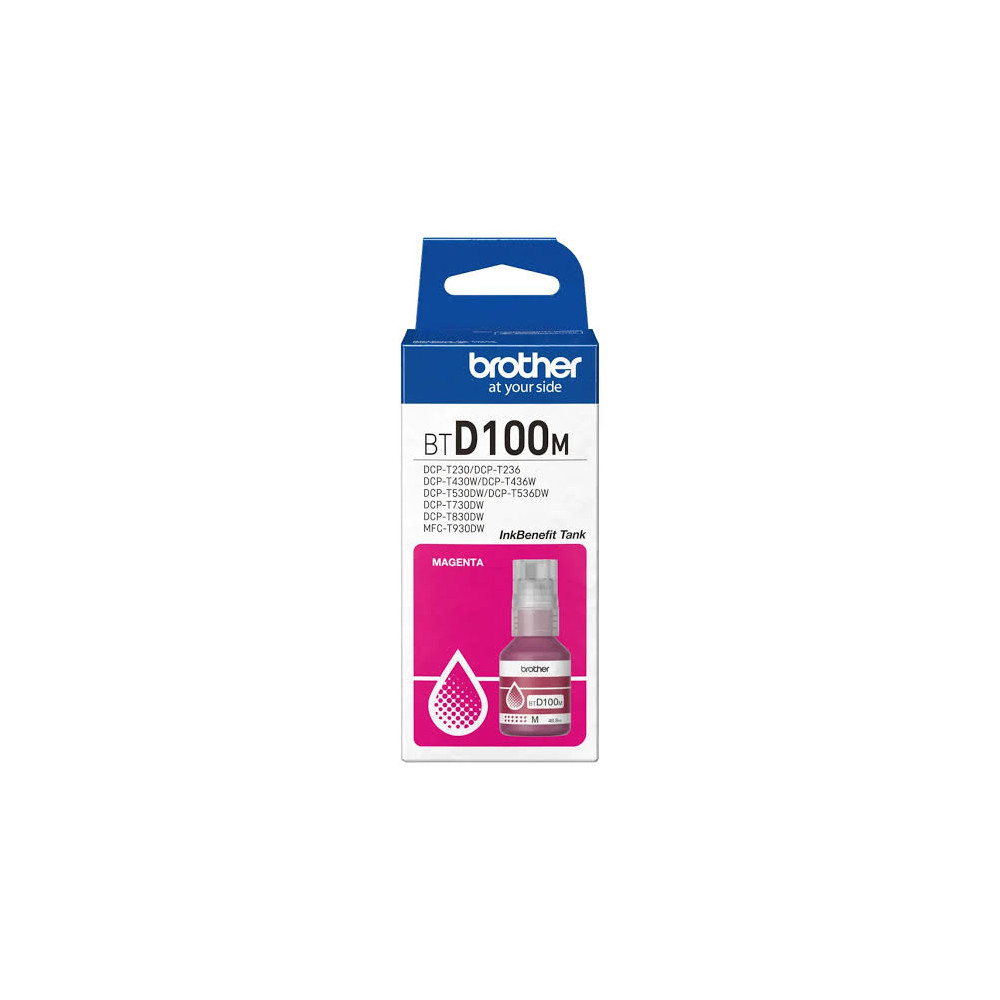TINTA BROTHER BTD100M MAGENTA 48.8ml 5000 pag (T310/T510W/T710W/T810W/T910DW)