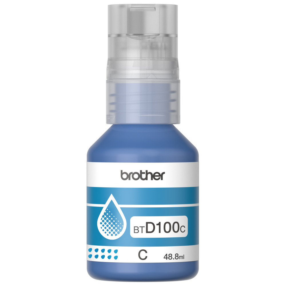 TINTA BROTHER BTD100C CYAN 48.8ml 5000 pag (T310/T510W/T710W/T810W/T910DW)