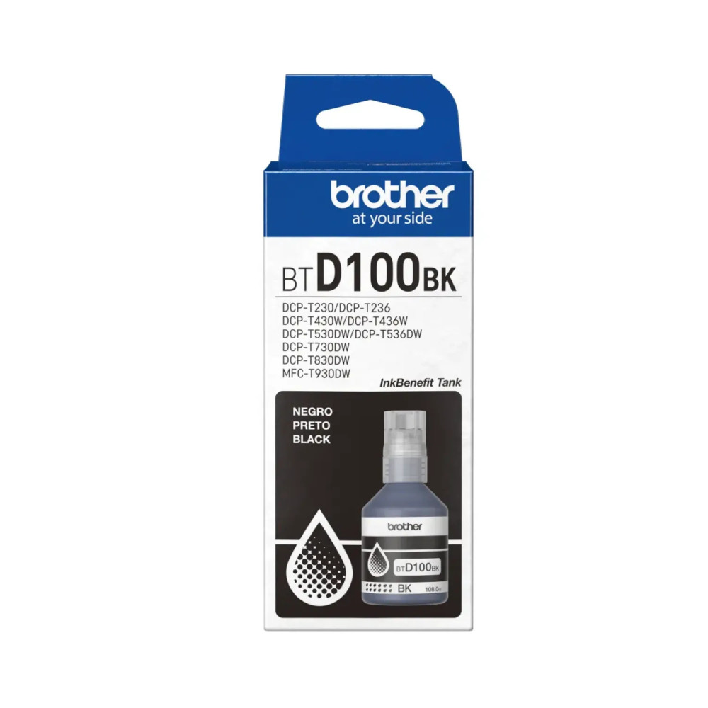 TINTA BROTHER BTD100BK NEGRO 108.0ML T930DW T8