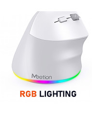 MOUSE WIRELESS VERTICAL MT-BTM010R BLANCO/GRIS MEETION  ERGO / 14-01-078