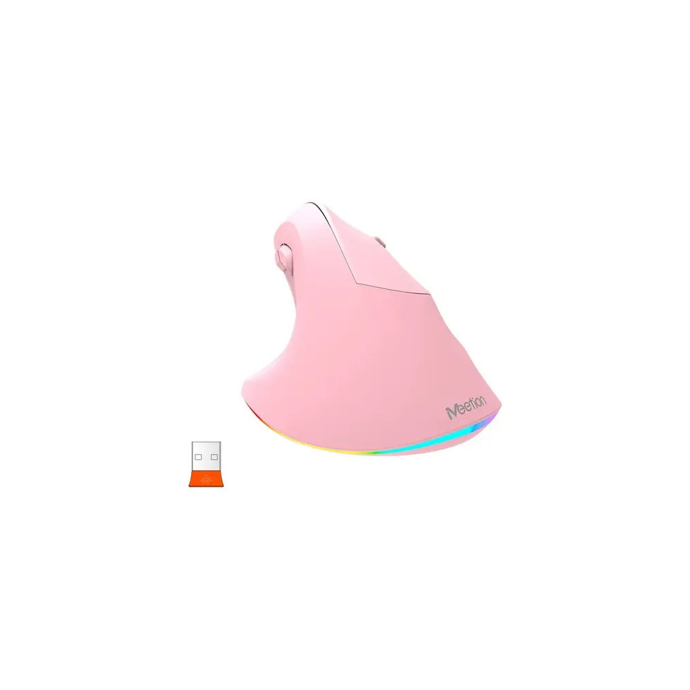 MOUSE WIRELESS VERTICAL ERGO MT-BTM010R ROSADO MEETION / 14-01-079