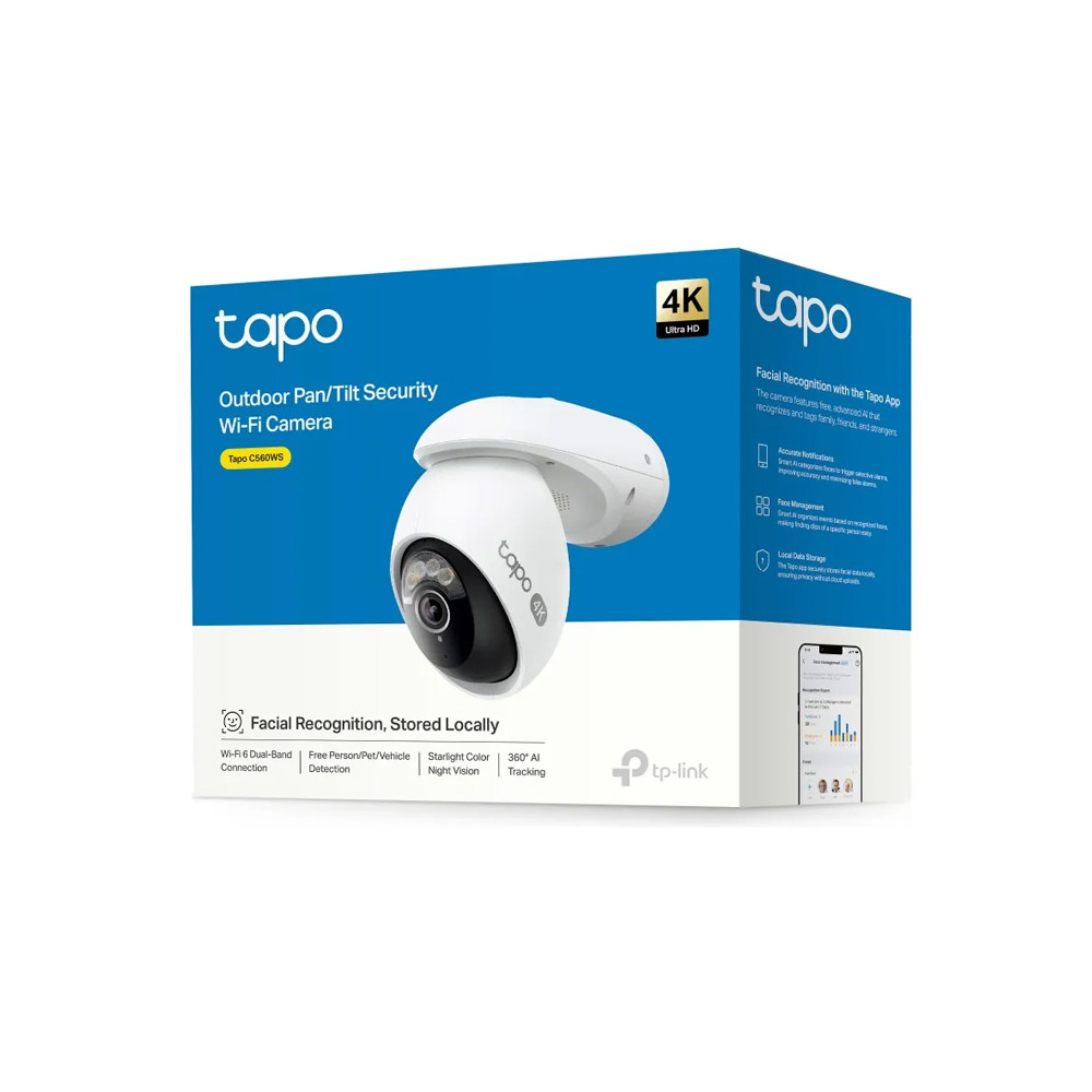 CAMARA DE SEGURIDAD TP-LINK TAPO C560WS 4K 8MP WIFI6 RJ45 DUAL BAND IP66 MICROSD SC-NV/ 1770500247