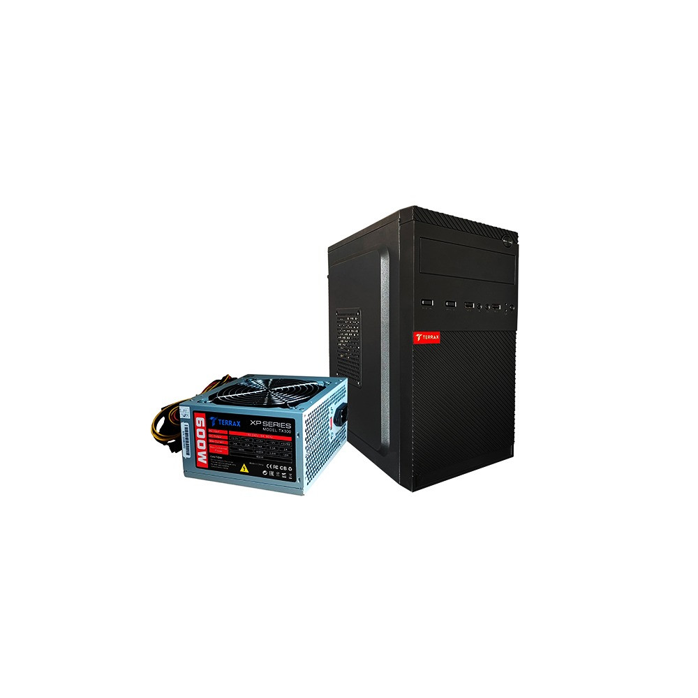 CASE TERRAX MIC TX-1706C FUENTE DE PODER 600W FAN 12CM NEGRO