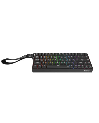 TECLADO MECANICO MARVO KG965W BK SABER 65W TRI-MODO RGB SW BANANA CRYSTAL