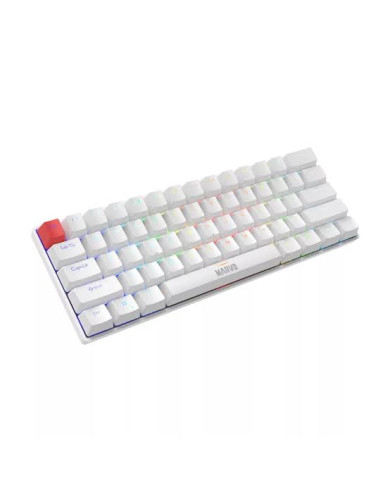 TECLADO MECANICO 60% MARVO SABER 61 KG933G SP BLANCO MECH USB RGB