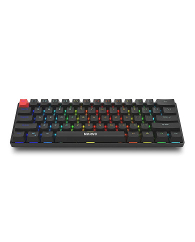 TECLADO MECANICO 60% MARVO SABER 61 KG933G SP NEGRO MECH USB RGB
