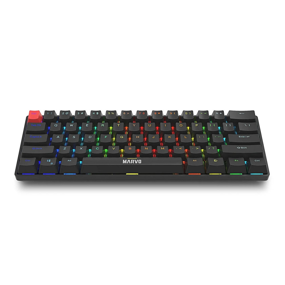 TECLADO MECANICO 60% MARVO SABER 61 KG933G SP NEGRO MECH USB RGB