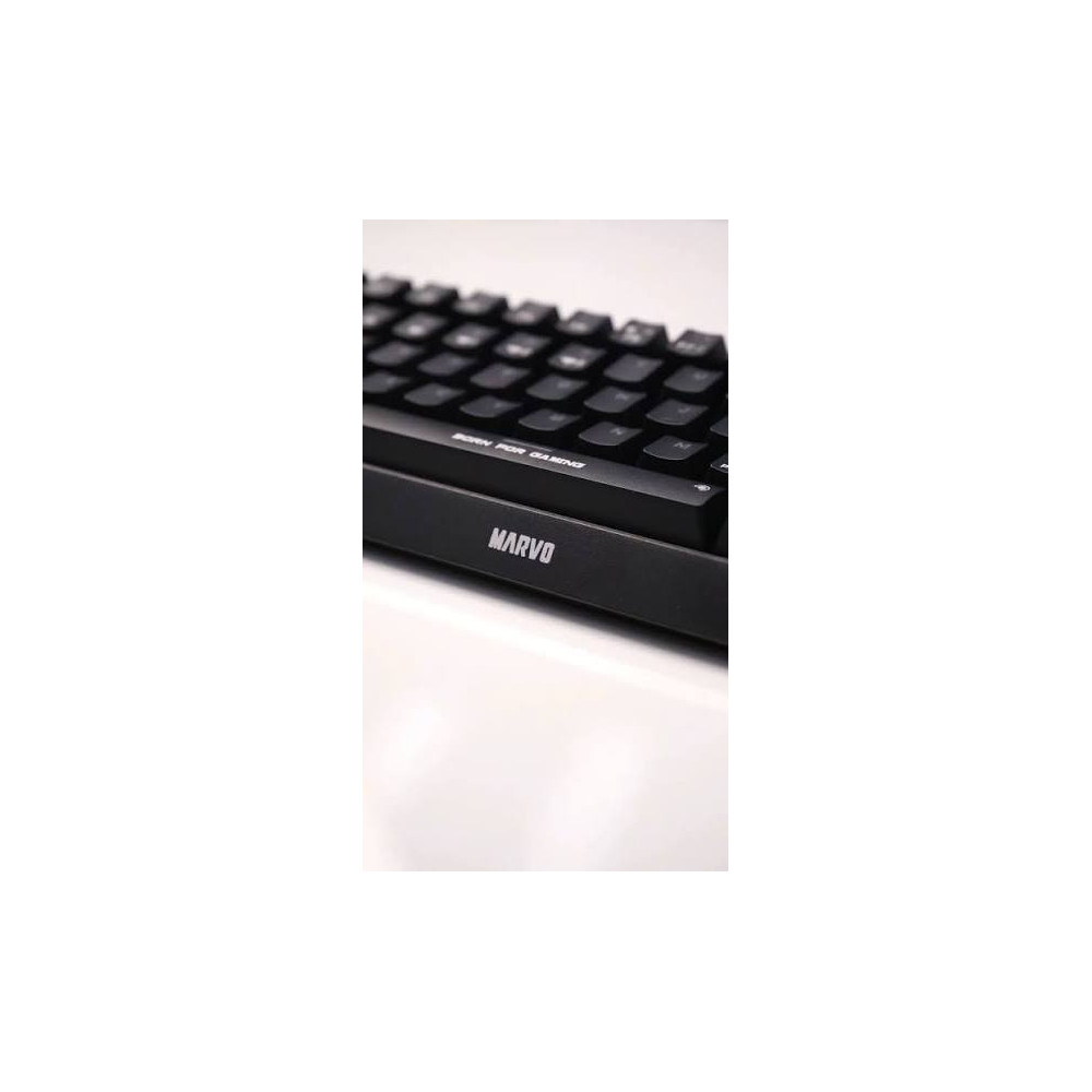 TECLADO MECANICO 60% MARVO SABER 61 KG933G SP NEGRO MECH USB RGB