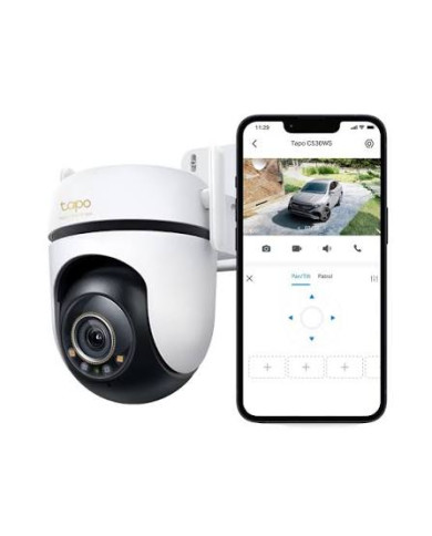 CAMARA DE SEGURIDAD TAPO C530WS TPLINK / 360 GRADOS / IP66 / 5MP / IA / VISION NOCTURNA A COLOR / HASTA MICROSD 512GB