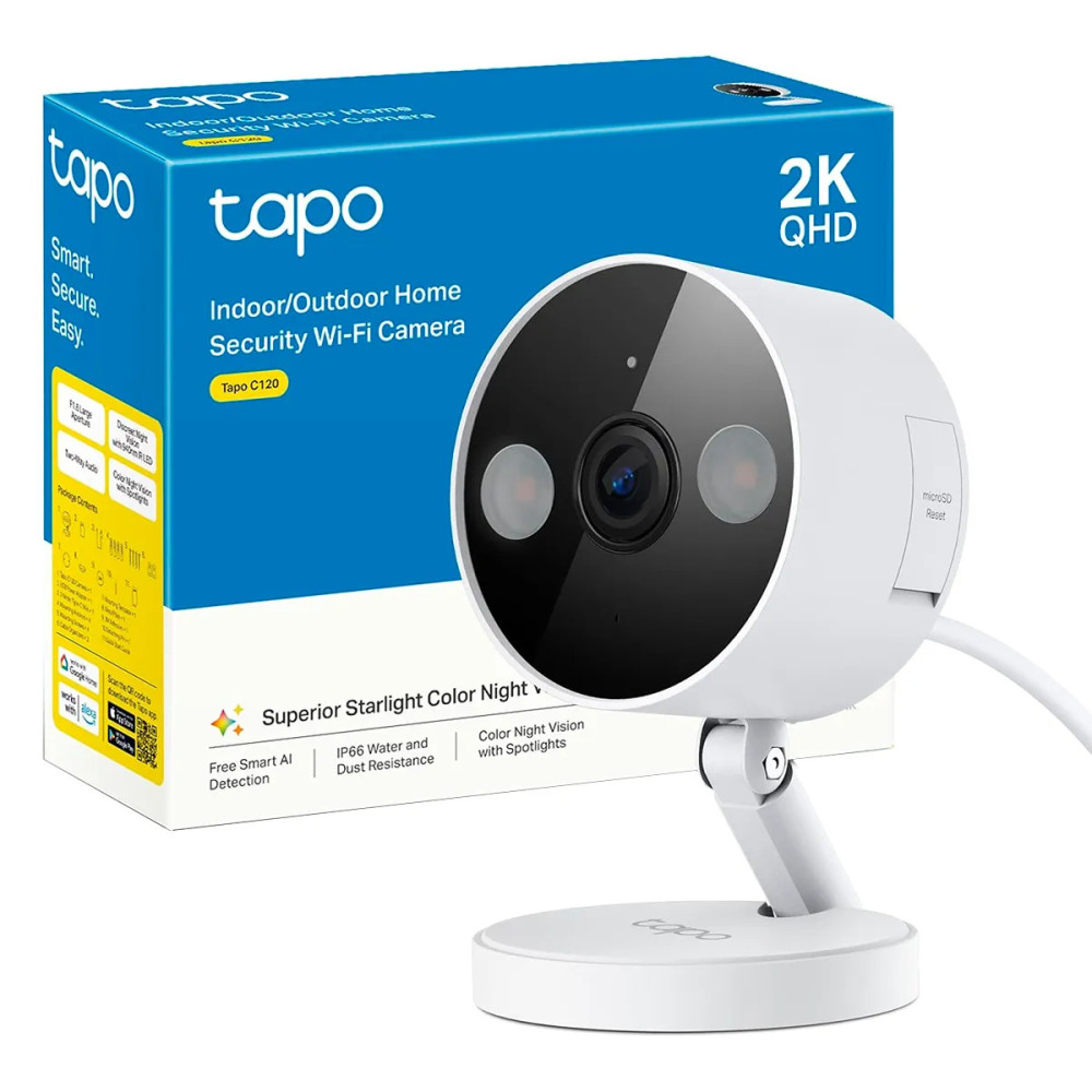 CAMARA DE SEGURIDAD TP-Link Tapo C120 2K 4MP WI-F
