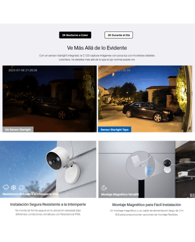CAMARA DE SEGURIDAD TP-Link Tapo C120 2K 4MP WI-F