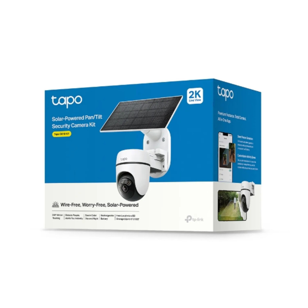 CAMARA DE SEGURIDAD TAPO C610 KIT TPLINK / PANEL SOLAR / 2K / IP65 / DETECCION IA / VISION NOCTURNA COLOR
