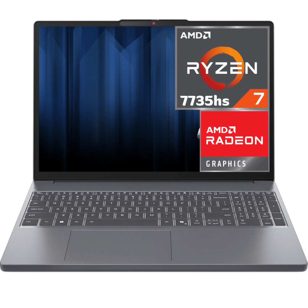 LAPTOP LENOVO IP SLIM 3-15ARP10 / PROCESADOR AMD RYZEN 7 7735HS / 16GB RAM / 512GB SSD DISCO SOLIDO / 15.3" WUXGA / LUNA GREY