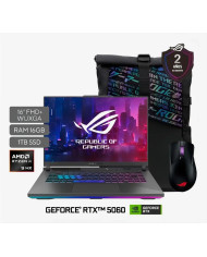 LAPTOP GAMER ASUS ROG STRIX G16 G614PM-RV039 / AMD RYZEN 9-8940HX / 16GB RAM / 1TB SSD / GRAFICA RTX5060 8G /16" FHD