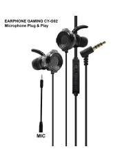AUDIFONO GAMER CY-G02 NEGRO3,5MM EARPHONES STEREO BASS NITRON / 03-03-031