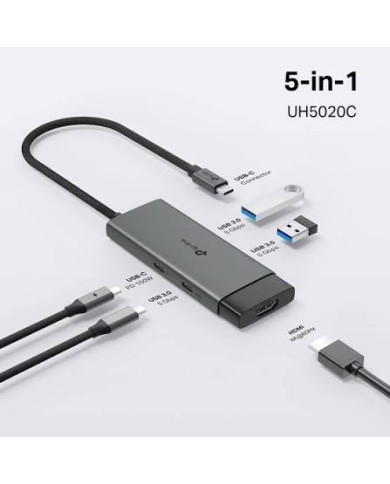 HUB TPLINK UH5020C 5 EN 1 /USB-A/USB-C/PD 100W/HDMI 4K 60HZ/ 0102500043
