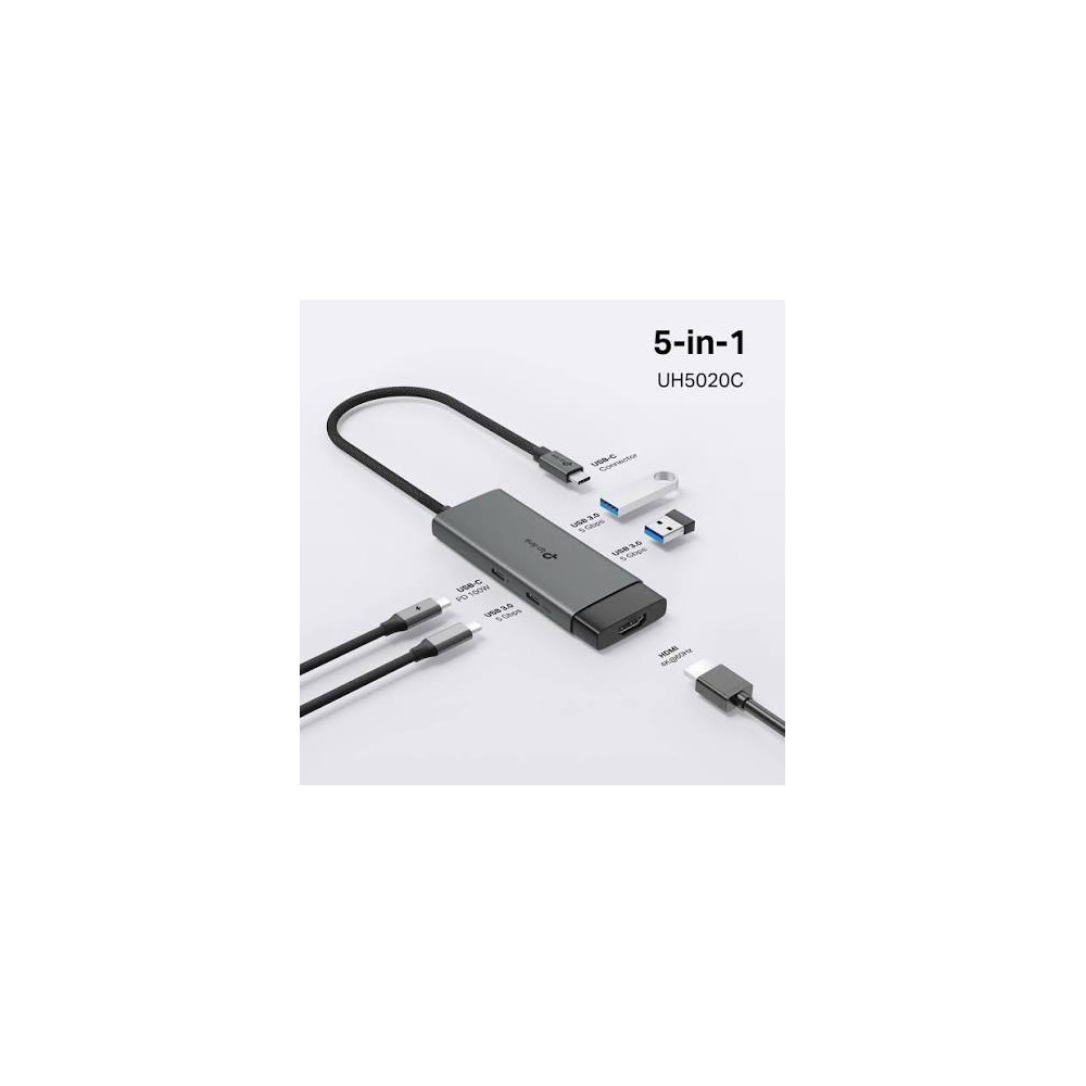 HUB TPLINK UH5020C 5 EN 1 /USB-A/USB-C/PD 100W/HDMI 4K 60HZ/ 0102500043