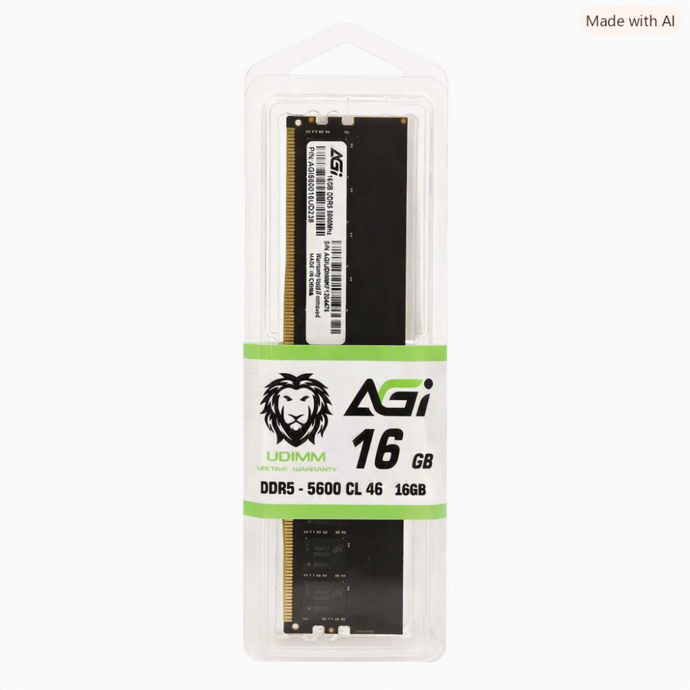 MEMORIA RAM AGI 16GB DDR5-5600Mhz U-DIMM CL46 / AGI560016UD238-ST