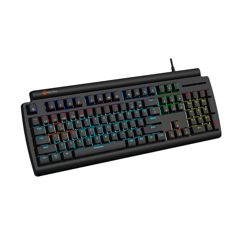 TECLADO MECANICO GAMER MEETION OLLY GO RAINBOW MK600MX NEGRO GAMER / 20-02-111