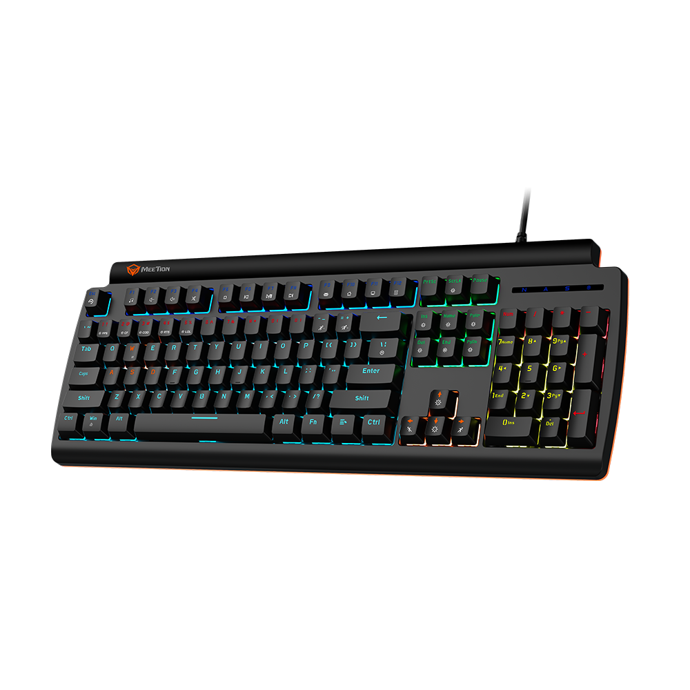 TECLADO MECANICO GAMER MEETION OLLY GO RAINBOW MK600MX NEGRO GAMER / 20-02-111