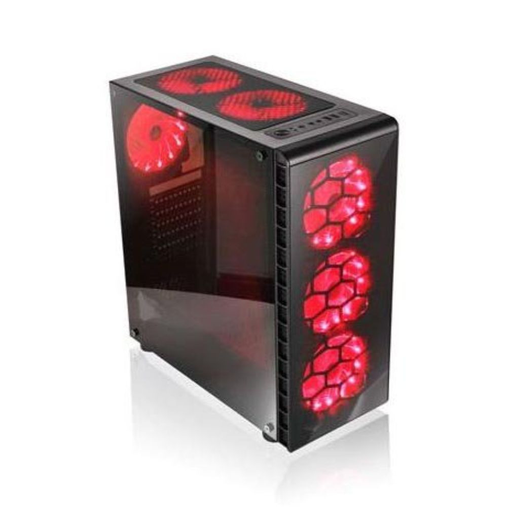 CASE SPEEDMIND CSGR08 6-FAN RED VIDRIO TEMPLADO
