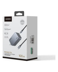 CARGADOR RAPIDO UGREEN NEXODE PRO X757 25873 100W 3-PUERTOS CON CABLE / 08-03-101