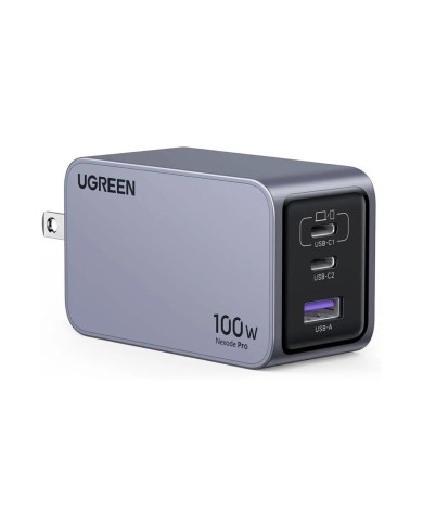 CARGADOR RAPIDO UGREEN NEXODE PRO X757 25873 100W 3-PUERTOS CON CABLE / 08-03-101
