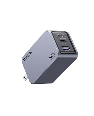 CARGADOR RAPIDO UGREEN NEXODE PRO X757 25873 100W 3-PUERTOS CON CABLE / 08-03-101