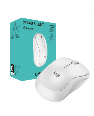 MOUSE LOGITECH M240 BLANCO BLUETOOTH SILENT 3-BOT INTRRUP.ENCD-APGDO/OFF / 910-007116