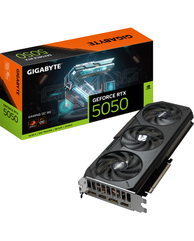 TARJETA DE VIDEO GIGABYTE GEFORCE RTX-5050 GAMING OC 8GB/GDDR6/128BIT/3 FAN