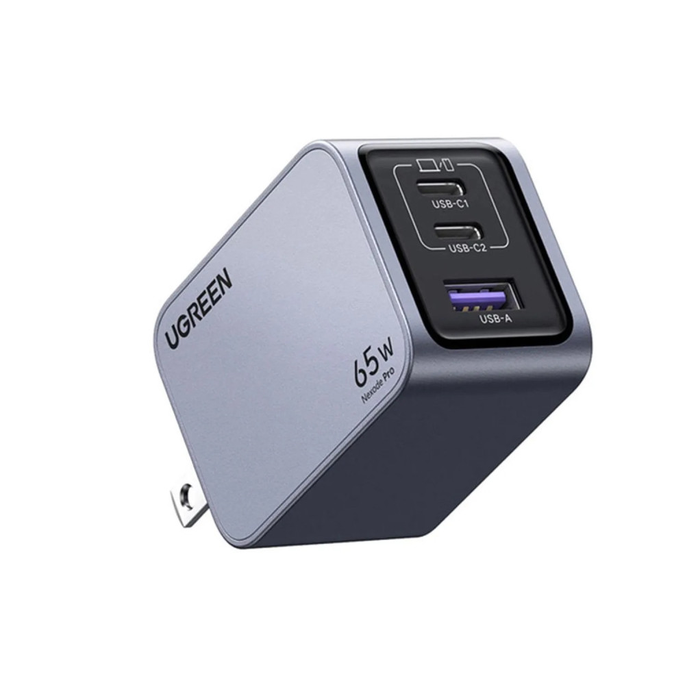 CARGADOR RAPIDO UGREEN NEXODE PRO X755 25870 65W 3-PUERTOS CON CABLE / 08-03-100