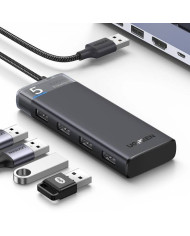 HUB USB CM653 UGREEN 4USB-A 3,2 MULTIFUNCION GRIS / 01-02-107