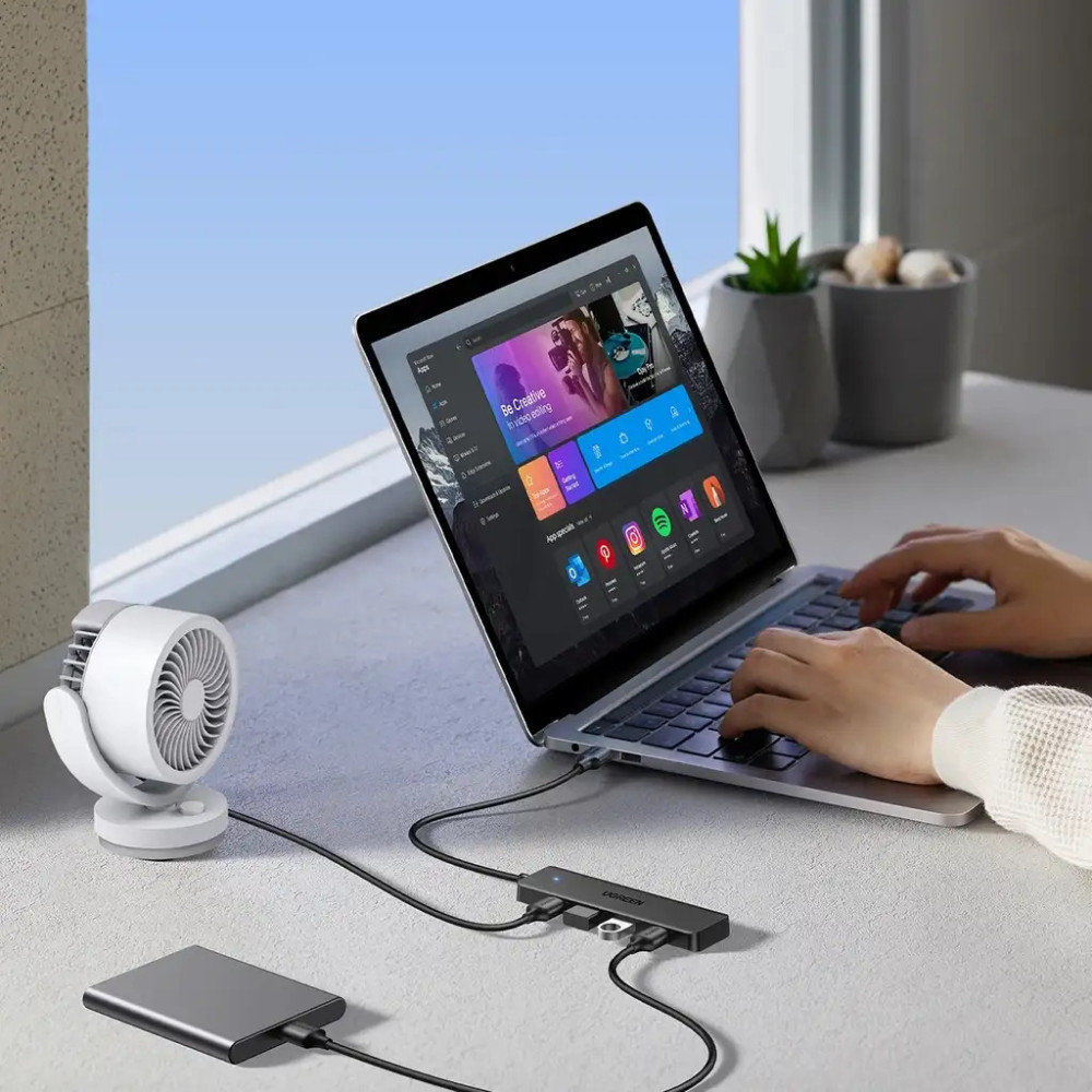HUB USB CM219 UGREEN 4USB 3,0 MULTIFUNCION / 01-02-109 /   6941876228515