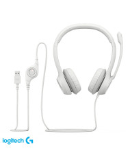 HEADSET LOGITECH H390 USB BLANCO STEREO CANCELACION RUIDO / 981-000014