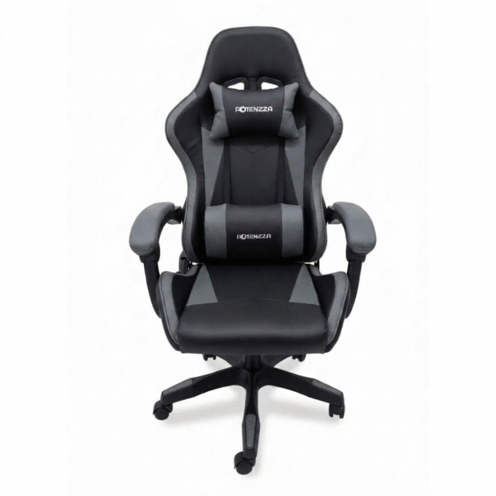 SILLA GAMING POTENZZA GRIS FH0037 PRO CON REPOSAPIES