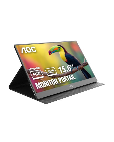 MONITOR AOC/PORTABLE 16T20 16PULG 1920X1080 PIXELES FHD IPS 60HZ 4MS USB-C PORTATIL