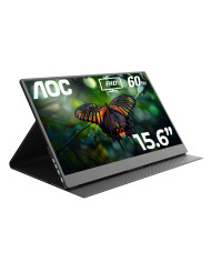 MONITOR AOC/PORTABLE 16T20 16PULG 1920X1080 PIXELES FHD IPS 60HZ 4MS USB-C PORTATIL
