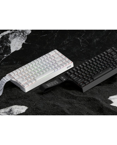 TECLADO MECANICO MARVO KG965W WH SABER 65% TRI-MODO RGB SW BANANA CRYSTAL