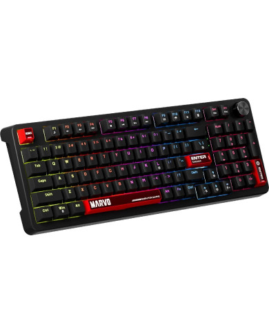 TECLADO MARVO KG937 ARMA 98 95%/SW TNT PEACH/RGB/USB-C/USB-A/ KG937