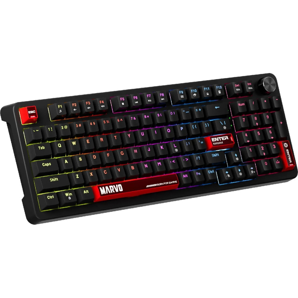 TECLADO MARVO KG937 ARMA 98 95%/SW TNT PEACH/RGB/USB-C/USB-A/ KG937